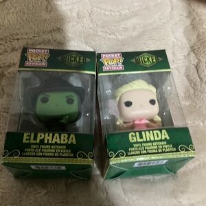 New Funko Pop Wicked Glinda and Elphaba Mini Figures